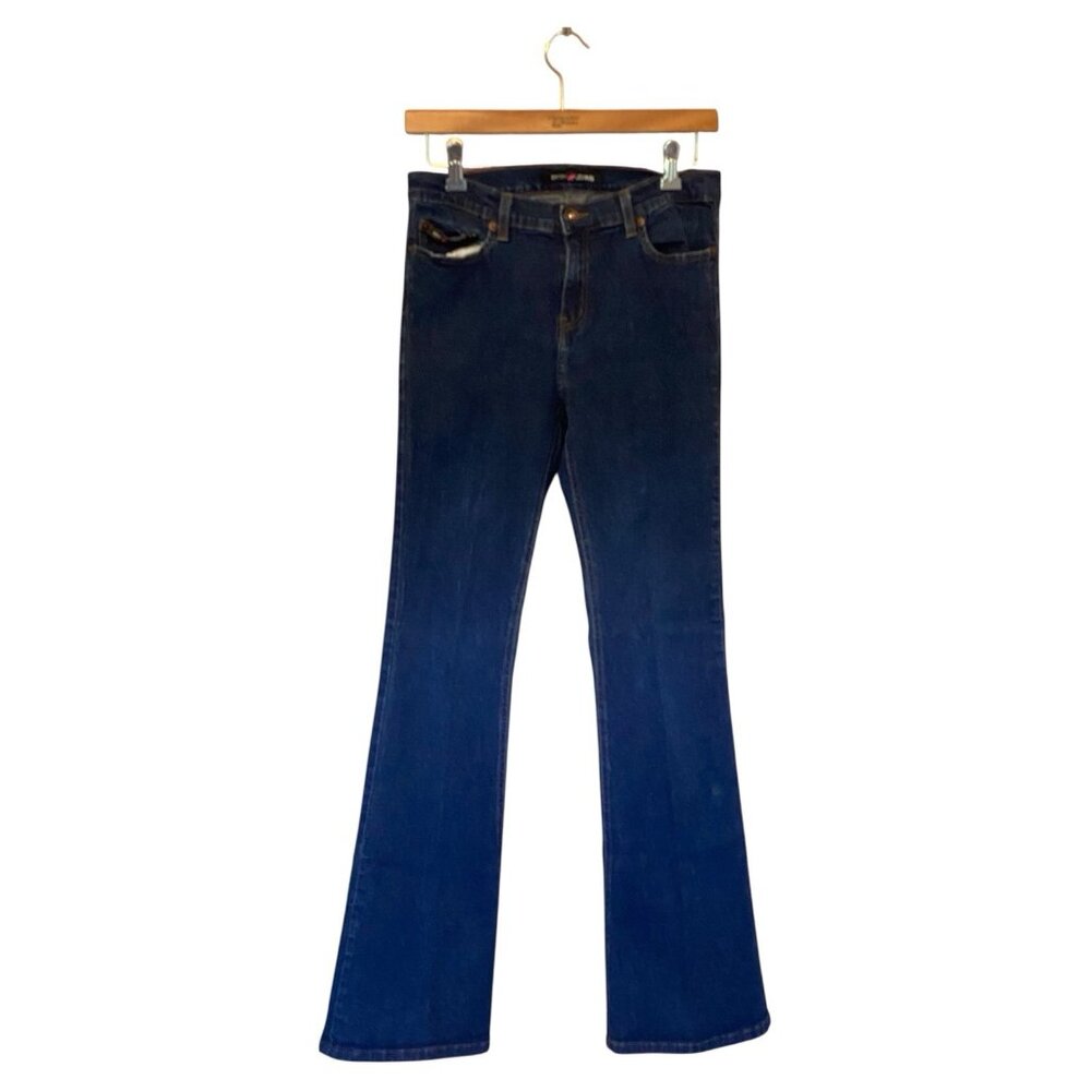 DKNY Blue Dark Wash Mid Rise Bootcut Jeans Women's Size 9 29 Waist x 32 Inseam